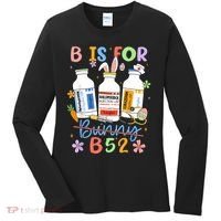 Happy Easter Funny Psych Nurse B is for B52 Not Bunny Women's Long Sleeve Shirt thumb 0