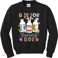 Happy Easter Funny Psych Nurse B is for B52 Not Bunny Kids Sweatshirt thumb 0