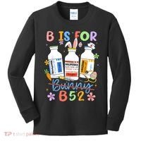 Happy Easter Funny Psych Nurse B is for B52 Not Bunny Kids Long Sleeve Shirt thumb 0