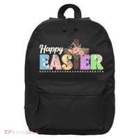 Happy Easter Flower Floral Cross 16 in Basic Backpack thumb 0