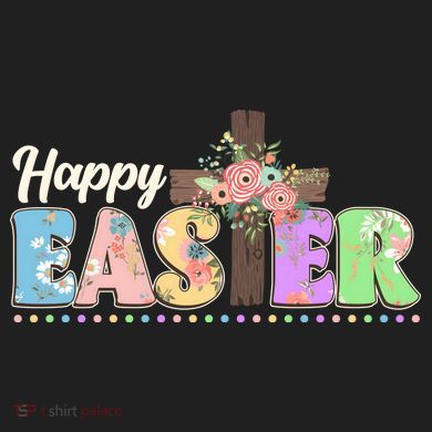 Happy Easter Flower Floral Cross Hat