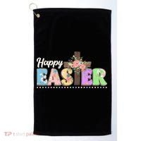 Happy Easter Flower Floral Cross Golf Towel thumb 0