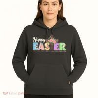 Happy Easter Flower Floral Cross Hoodie thumb 5