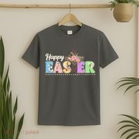 Happy Easter Flower Floral Cross T-Shirt thumb 2