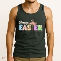 Happy Easter Flower Floral Cross Tank Top thumb 3