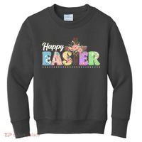 Happy Easter Flower Floral Cross Kids Sweatshirt thumb 0