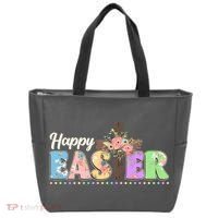 Happy Easter Flower Floral Cross Tote Bag thumb 0