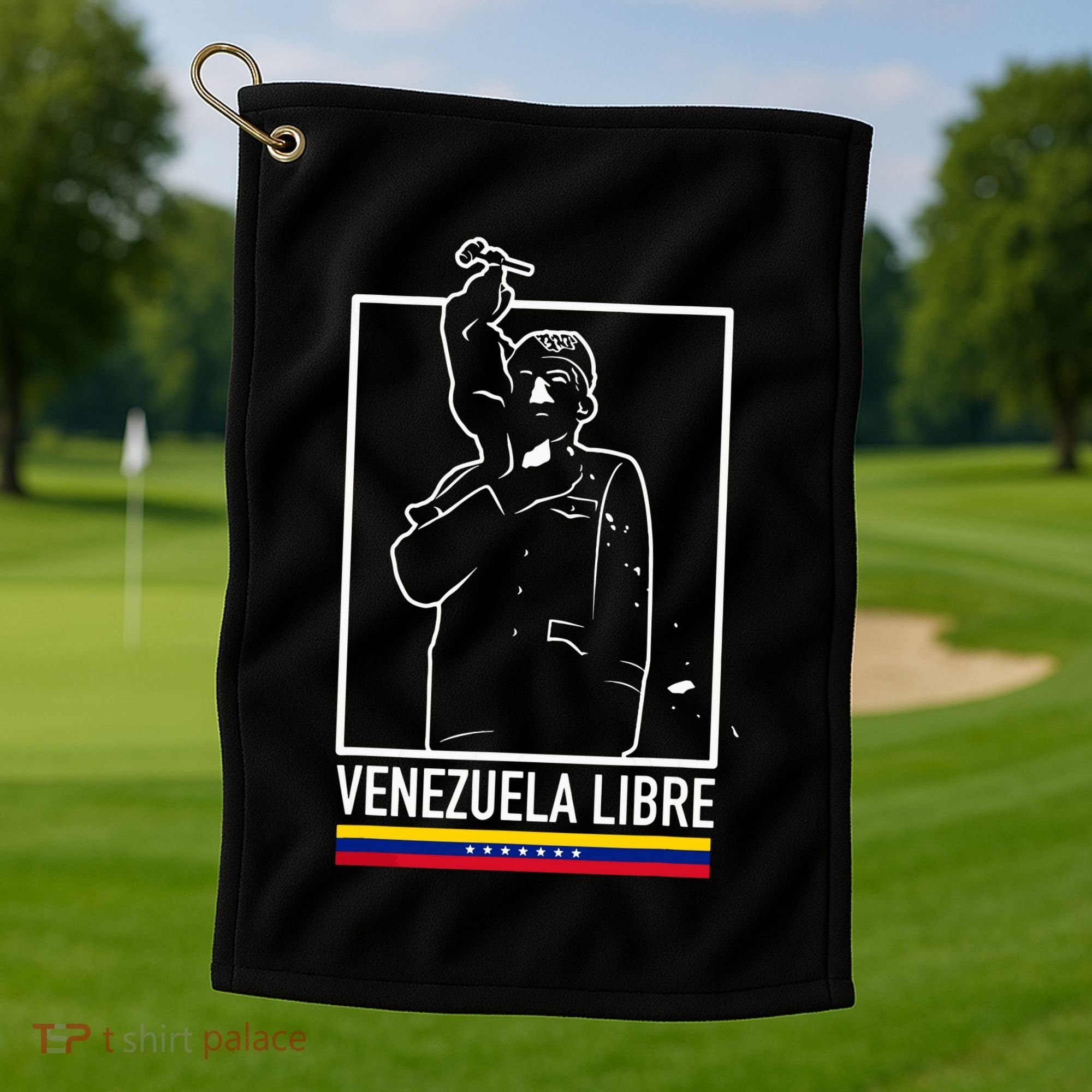 Hasta El Final Abajo Cadenas Venezuela Libre Golf Towel
