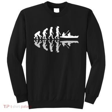 Human Evolution Funny Canoeing Humor River Adventure Sweatshirt