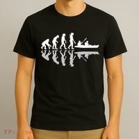 Human Evolution Funny Canoeing Humor River Adventure T-Shirt thumb 3
