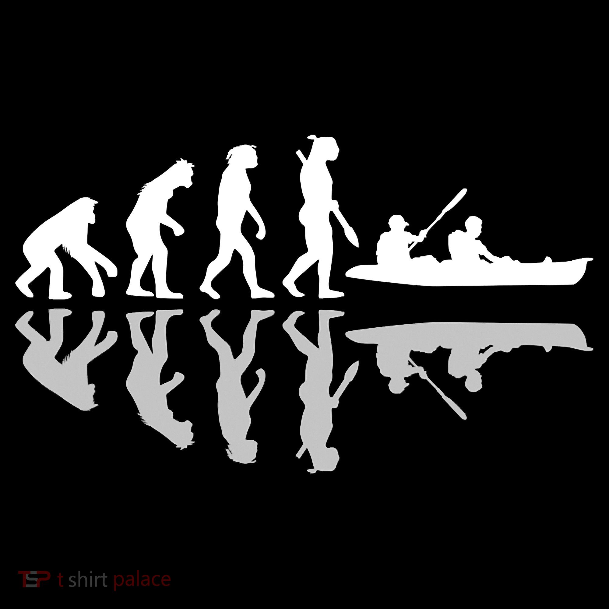 Human Evolution Funny Canoeing Humor River Adventure Backpack