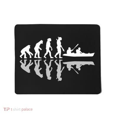 Human Evolution Funny Canoeing Humor River Adventure Mousepad