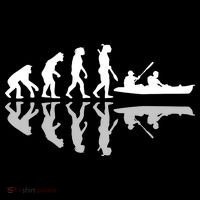 Human Evolution Funny Canoeing Humor River Adventure Ornament thumb 1