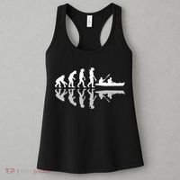 Human Evolution Funny Canoeing Humor River Adventure Women's Tank Top thumb 3