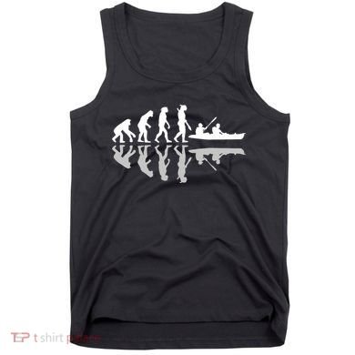 Human Evolution Funny Canoeing Humor River Adventure Tank Top