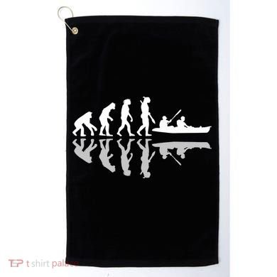 Human Evolution Funny Canoeing Humor River Adventure Golf Towel