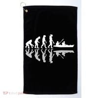 Human Evolution Funny Canoeing Humor River Adventure Golf Towel thumb 0