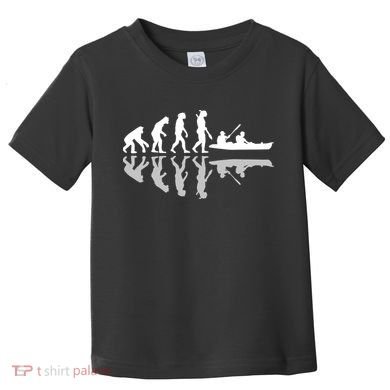Human Evolution Funny Canoeing Humor River Adventure Toddler T-Shirt