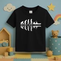 Human Evolution Funny Canoeing Humor River Adventure Toddler T-Shirt thumb 3