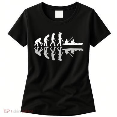 Human Evolution Funny Canoeing Humor River Adventure Women's T-Shirt