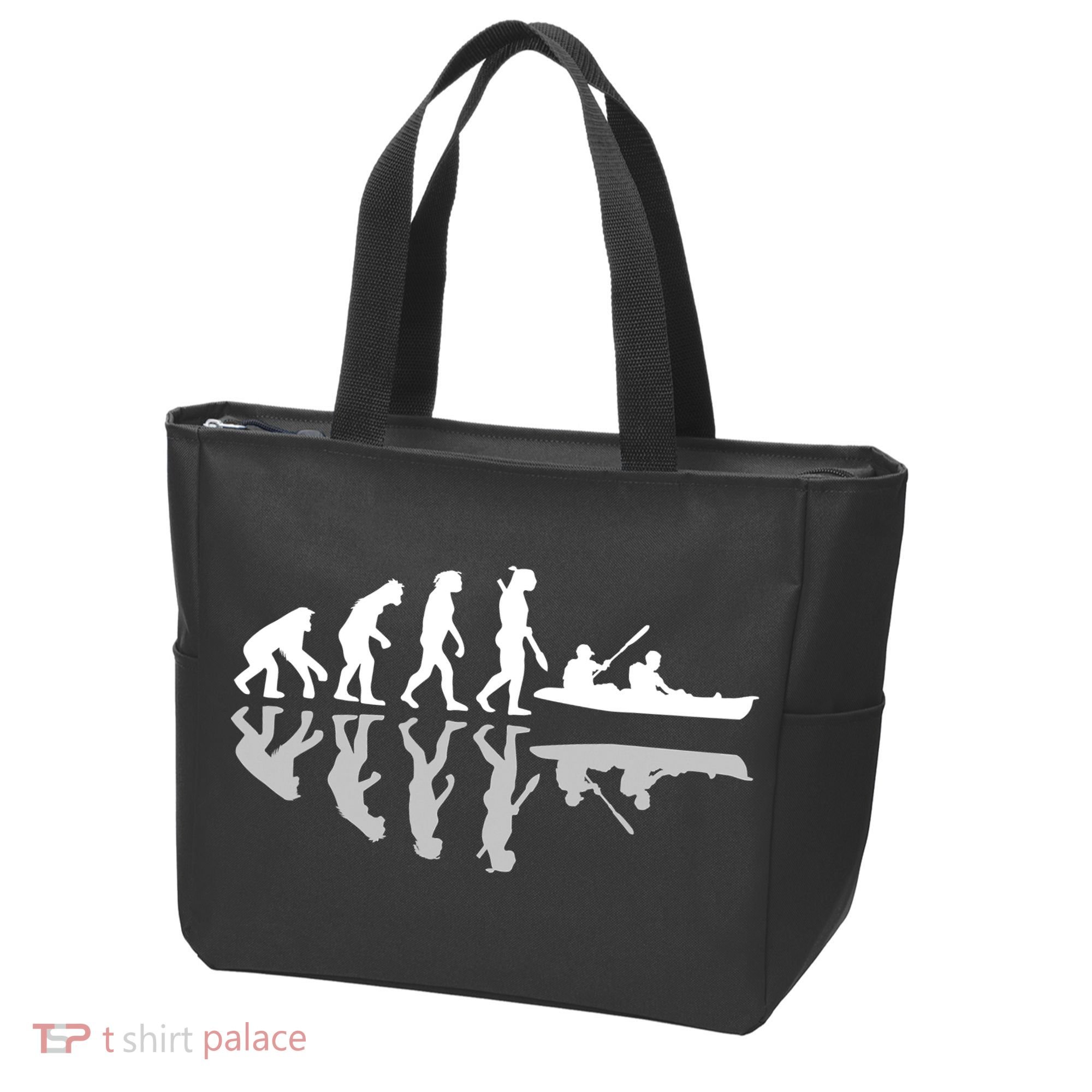 Human Evolution Funny Canoeing Humor River Adventure Tote Bag