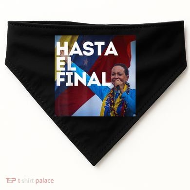 Hasta El Final Maria Corina Venezuela Libre USA-Made Doggie Bandana