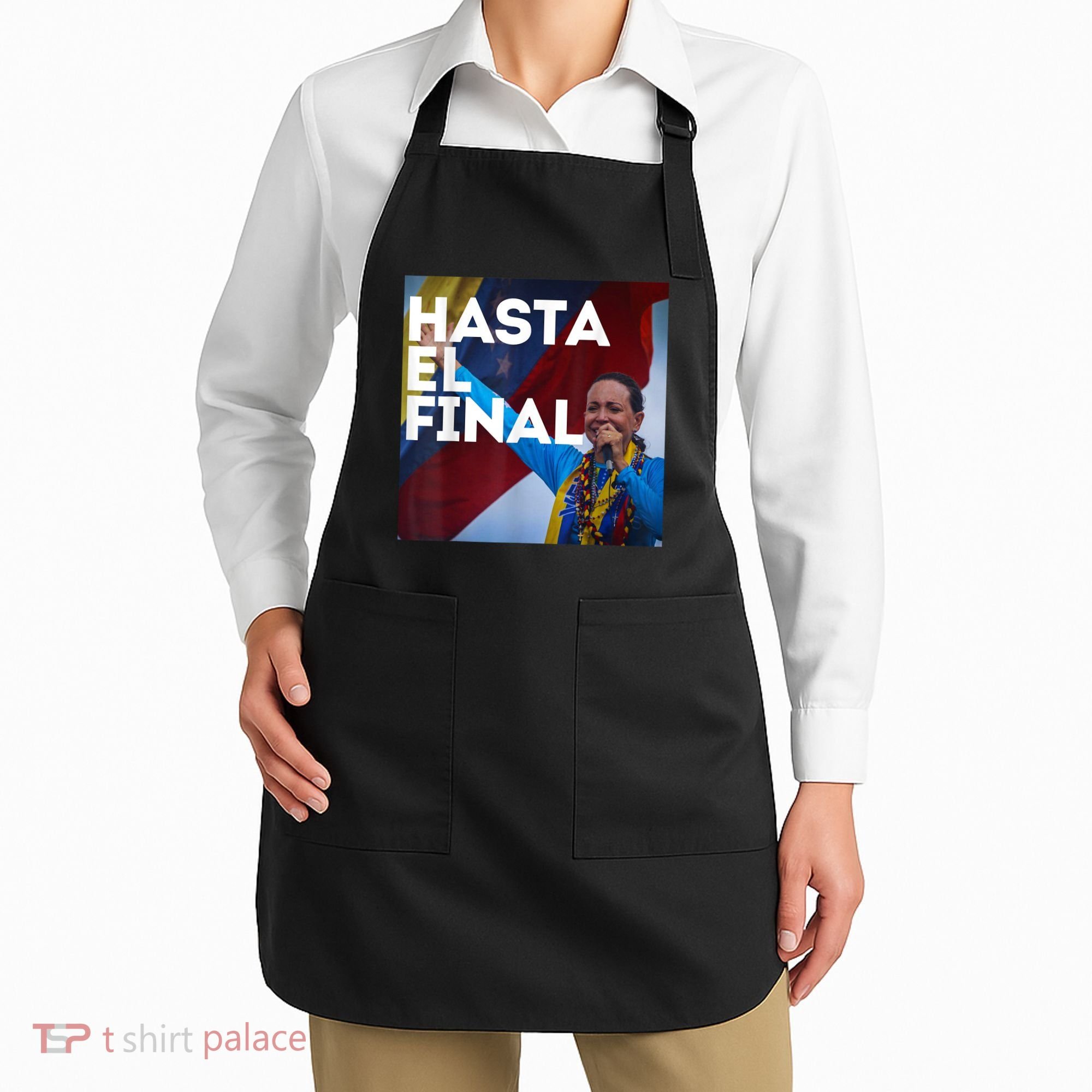 Hasta El Final Maria Corina Venezuela Libre Apron