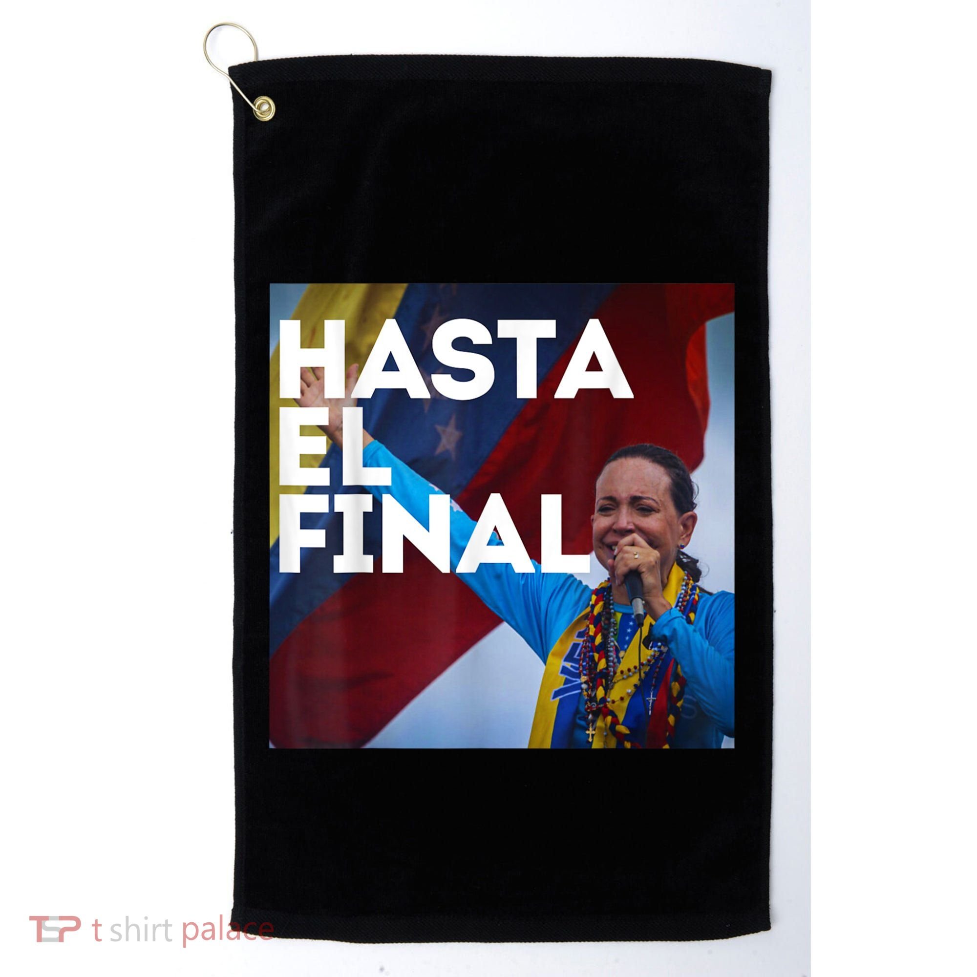 Hasta El Final Maria Corina Venezuela Libre Golf Towel
