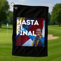 Hasta El Final Maria Corina Venezuela Libre Golf Towel thumb 1