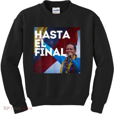 Hasta El Final Maria Corina Venezuela Libre Kids Sweatshirt