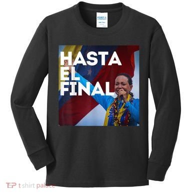 Hasta El Final Maria Corina Venezuela Libre Kids Long Sleeve Shirt