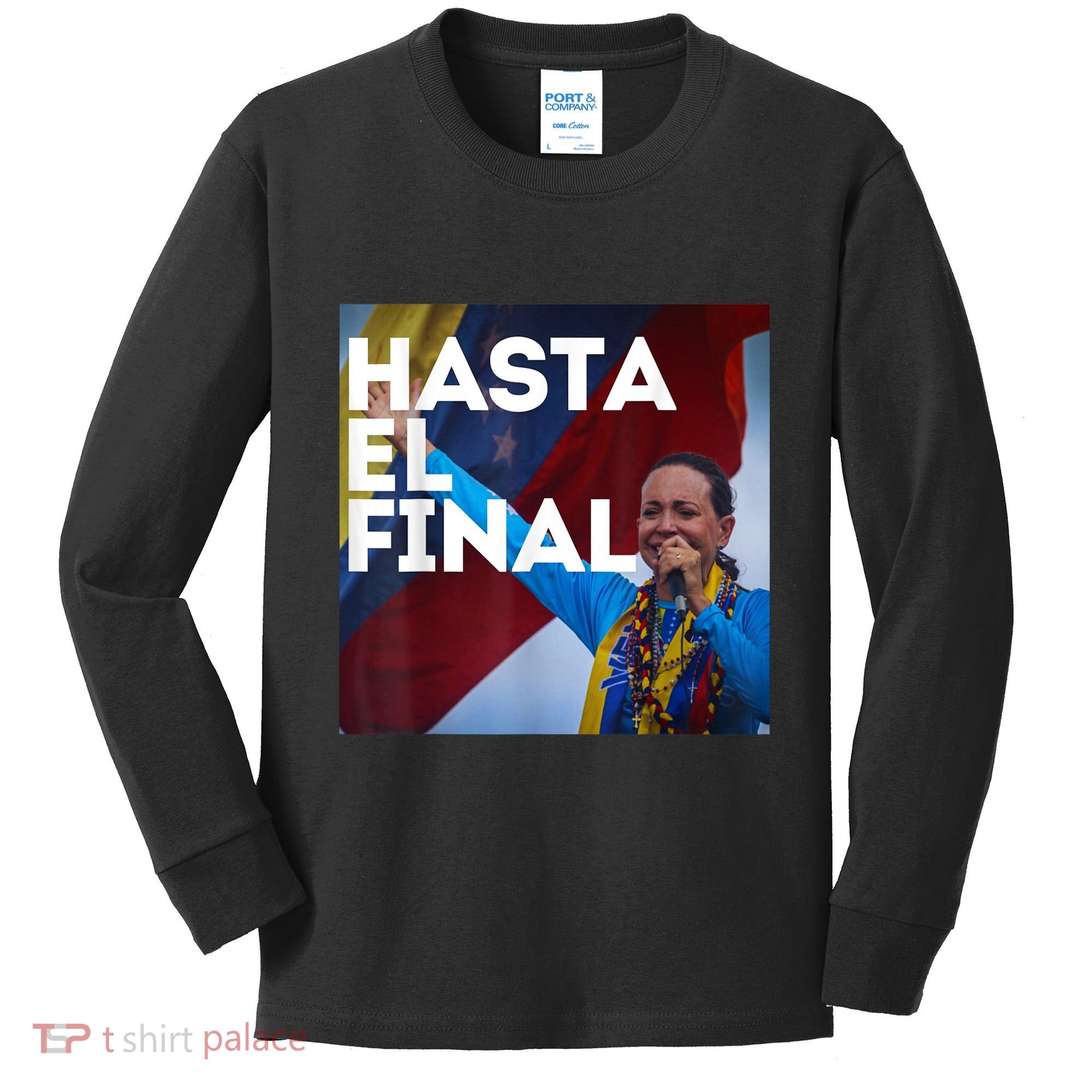 Hasta El Final Maria Corina Venezuela Libre Kids Long Sleeve Shirt