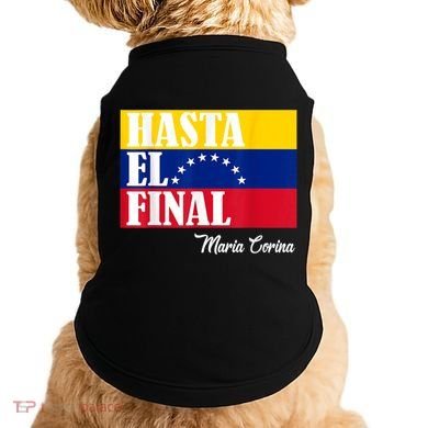 Hasta El Final Maria Corina Venezuela Libre Flag Doggie Tank