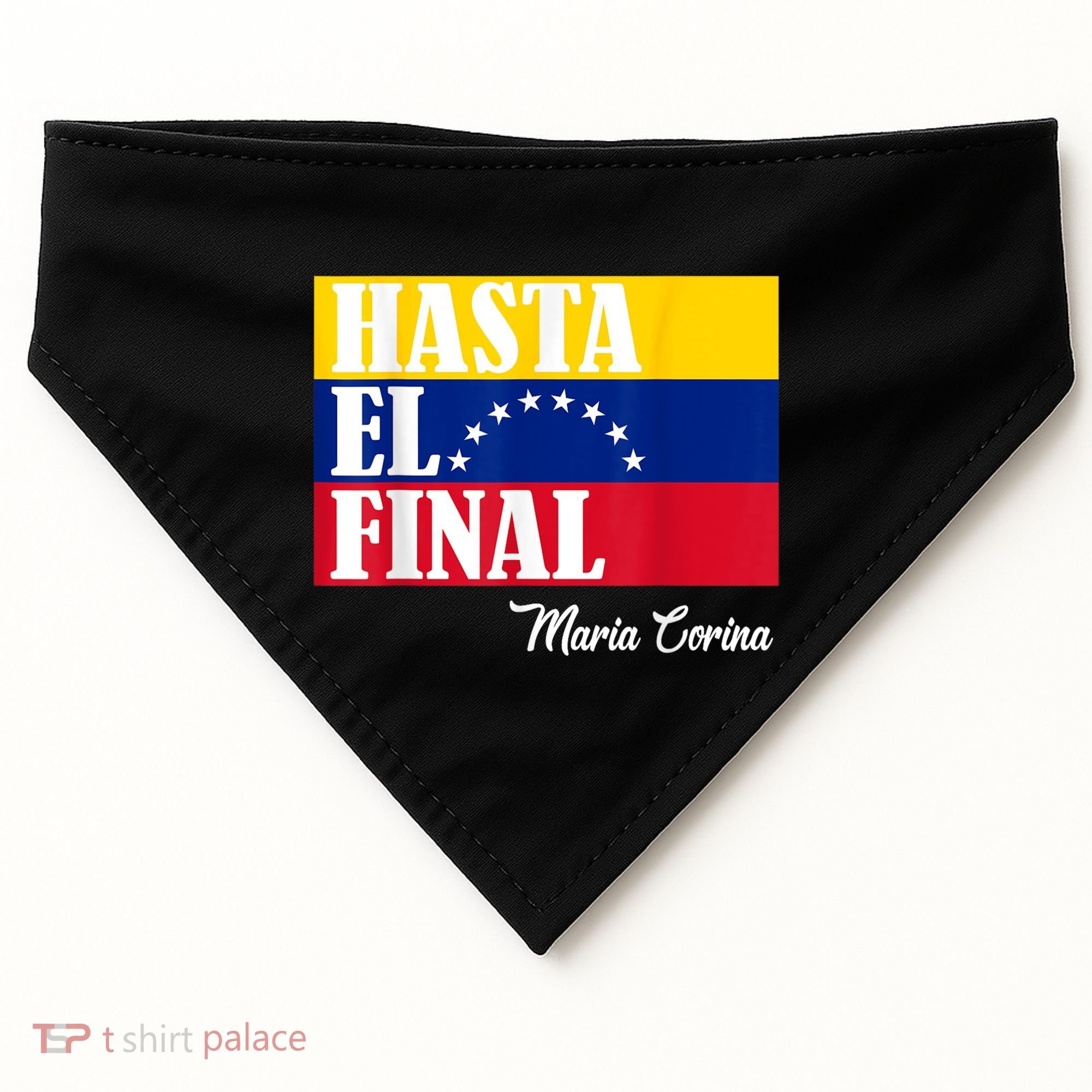 Hasta El Final Maria Corina Venezuela Libre Flag USA-Made Doggie Bandana