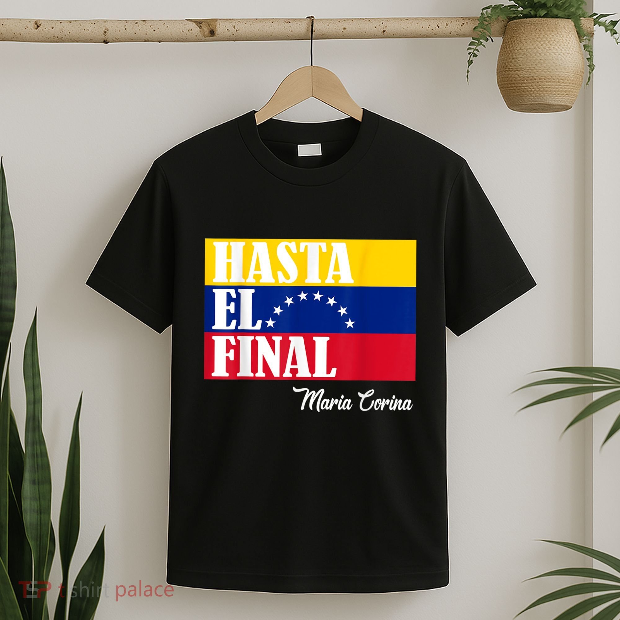 Hasta El Final Maria Corina Venezuela Libre Flag T-Shirt