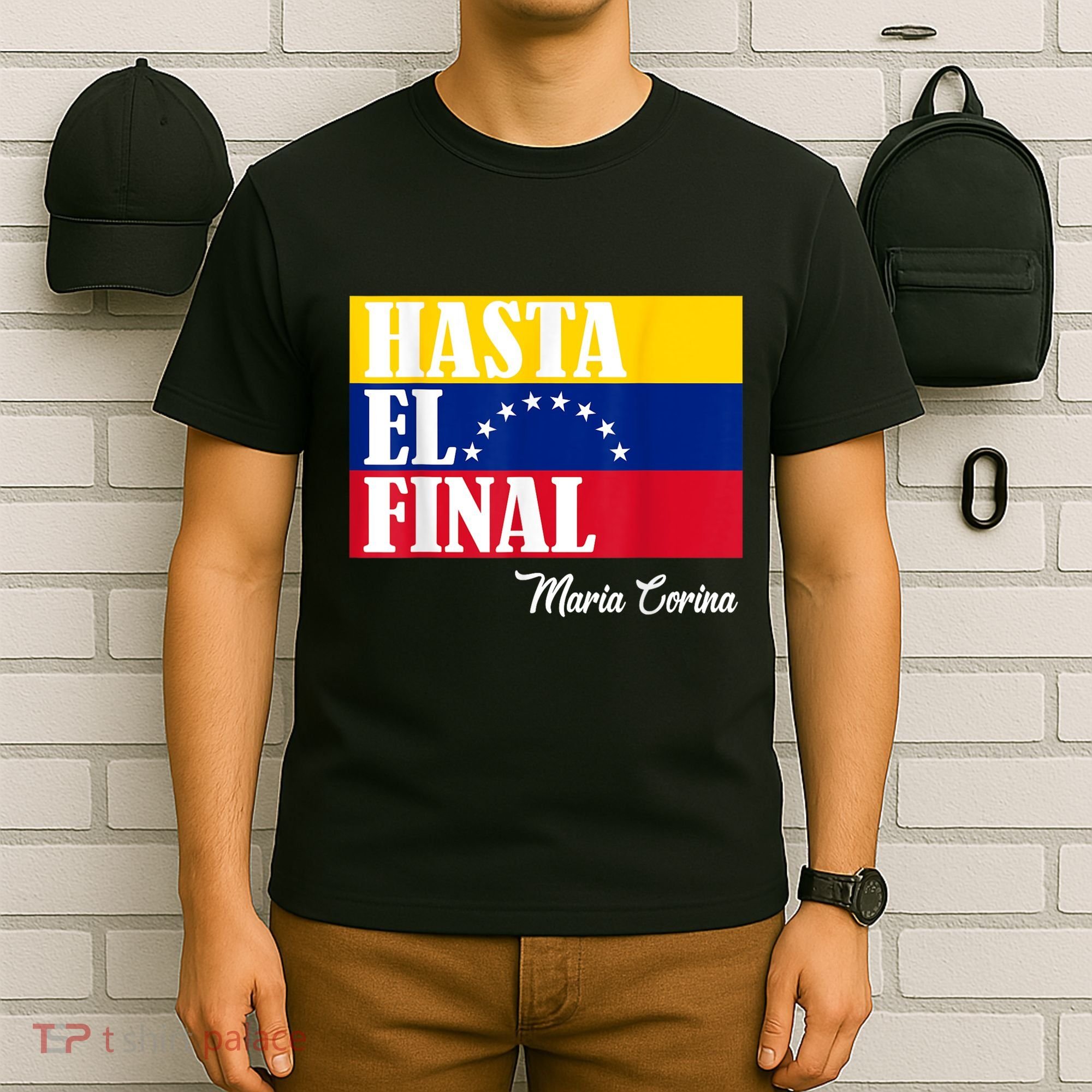 Hasta El Final Maria Corina Venezuela Libre Flag T-Shirt