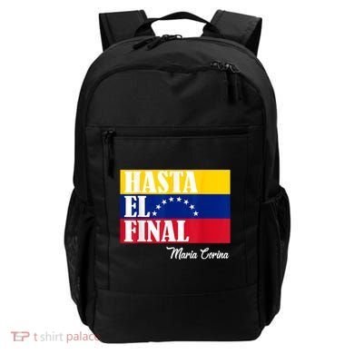 Hasta El Final Maria Corina Venezuela Libre Flag Backpack