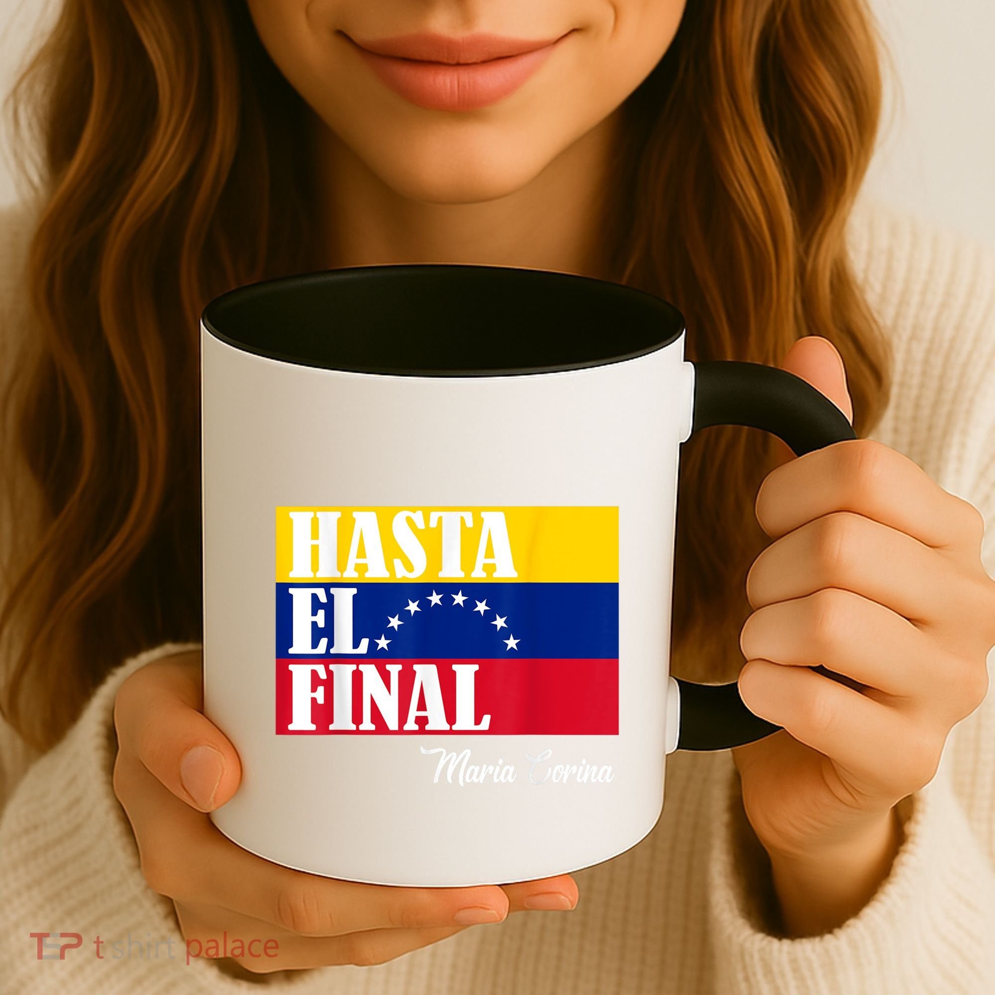 Hasta El Final Maria Corina Venezuela Libre Flag Coffee Mug