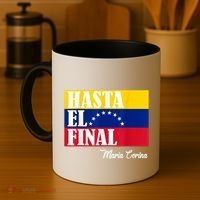 Hasta El Final Maria Corina Venezuela Libre Flag Coffee Mug thumb 4