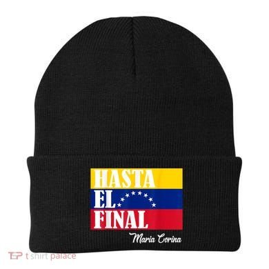 Hasta El Final Maria Corina Venezuela Libre Flag Beanie