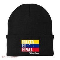 Hasta El Final Maria Corina Venezuela Libre Flag Beanie thumb 0