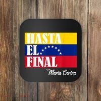 Hasta El Final Maria Corina Venezuela Libre Flag Coaster thumb 0