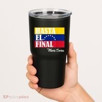 Hasta El Final Maria Corina Venezuela Libre Flag Tumbler thumb 2
