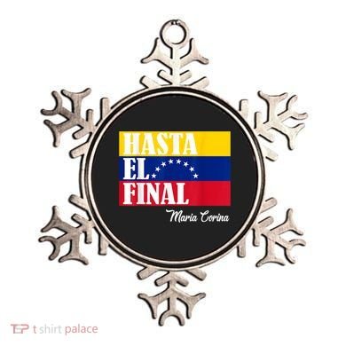 Hasta El Final Maria Corina Venezuela Libre Flag Ornament