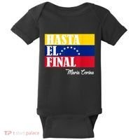 Hasta El Final Maria Corina Venezuela Libre Flag Baby Bodysuit thumb 0