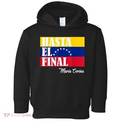 Hasta El Final Maria Corina Venezuela Libre Flag Toddler Hoodie