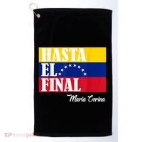 Hasta El Final Maria Corina Venezuela Libre Flag Golf Towel thumb 0