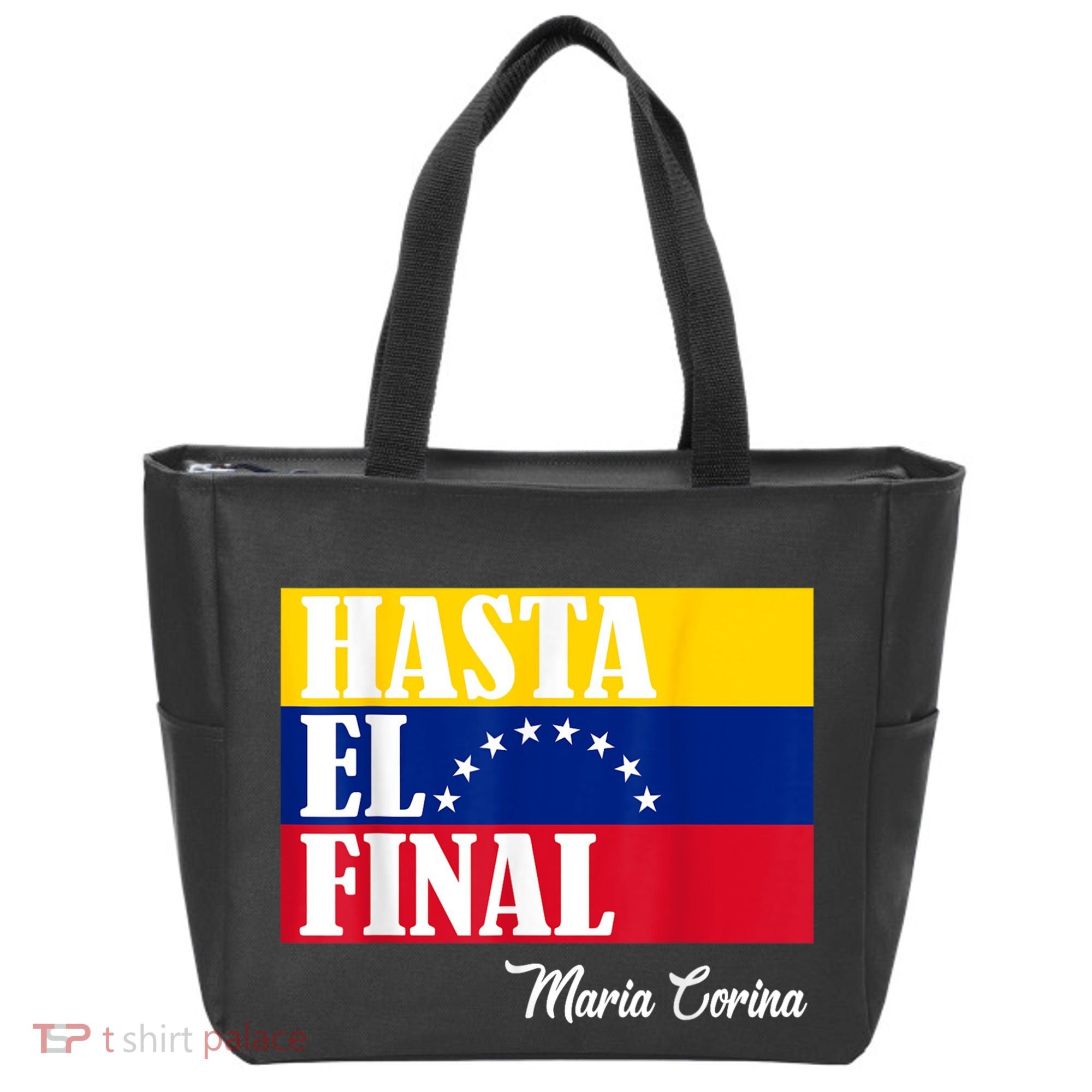 Hasta El Final Maria Corina Venezuela Libre Flag Tote Bag