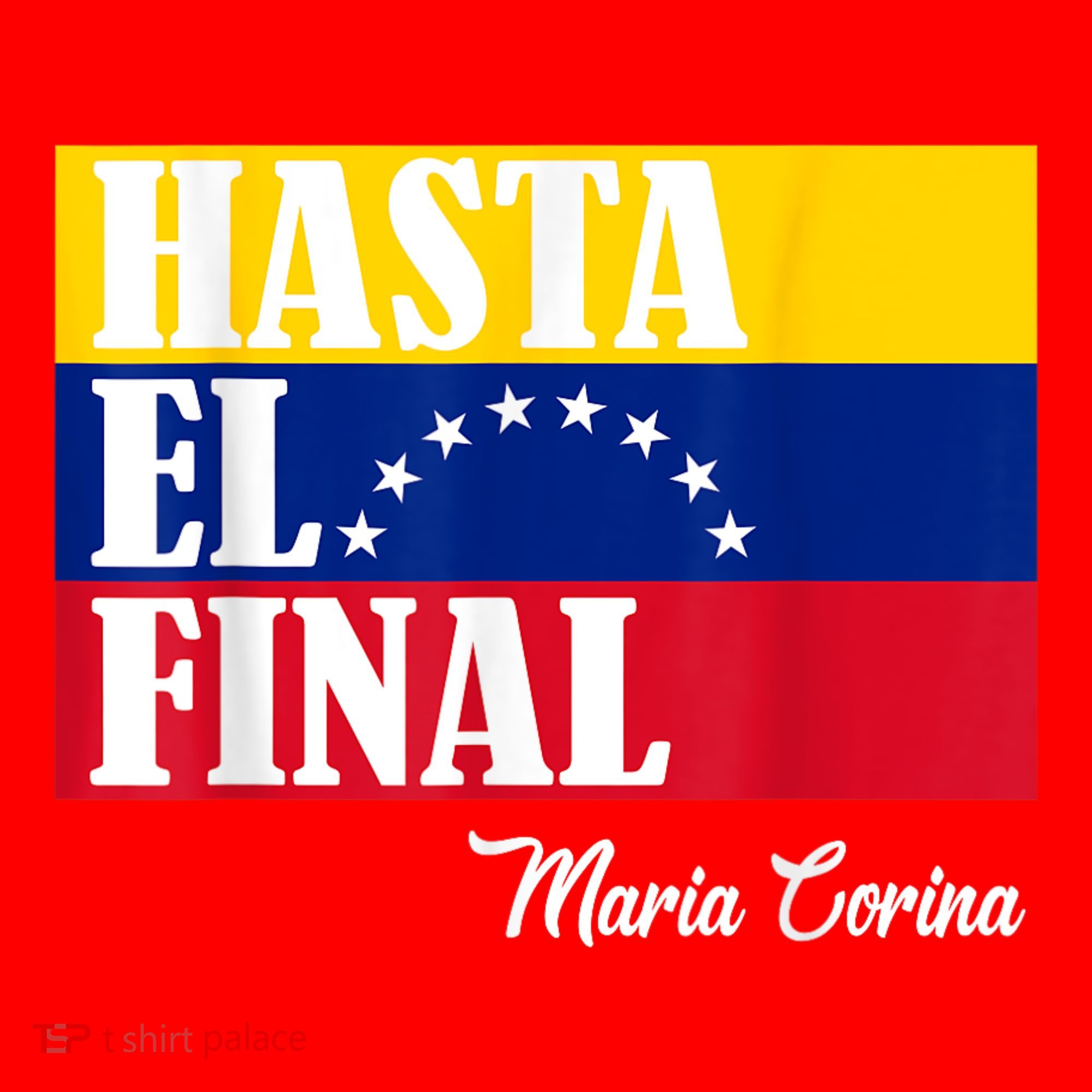 Hasta El Final Maria Corina Venezuela Libre Flag Santa Hat