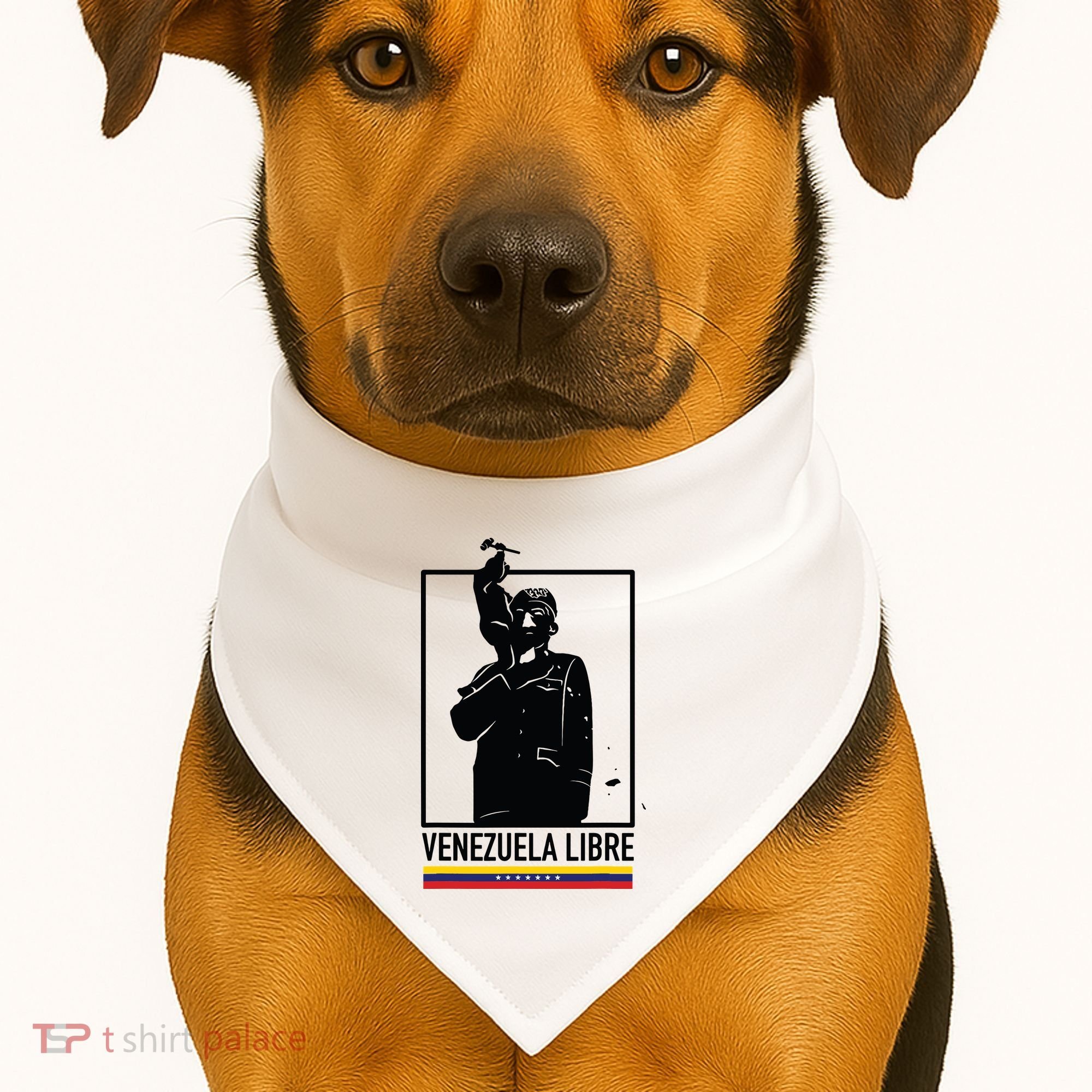 Hasta El Final Abajo Cadenas Venezuela Libre USA-Made Doggie Bandana